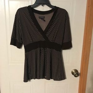 Brown polka dot shirt